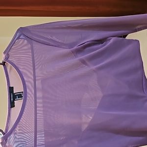 Sheer lavender crop top